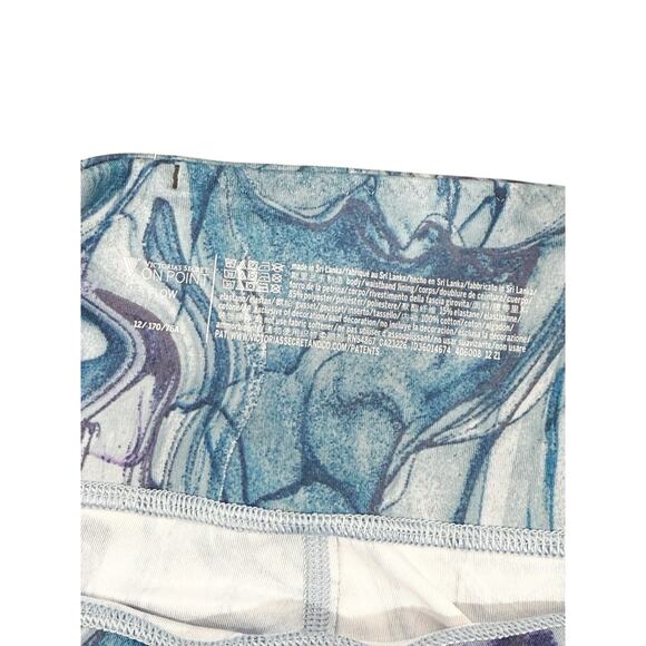 Victoria’s Secret On Point Flow Leggings Blue Watercolor Pattern Womens Size 12 - Picture 4 of 8